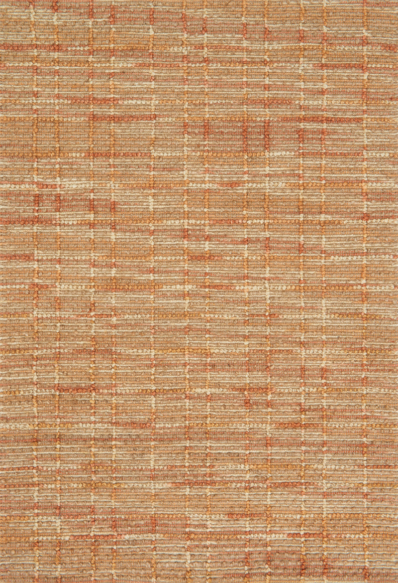BEACON Collection Wool/Viscose Rug  in  TANGERINE Orange Accent Hand-Woven Wool/Viscose
