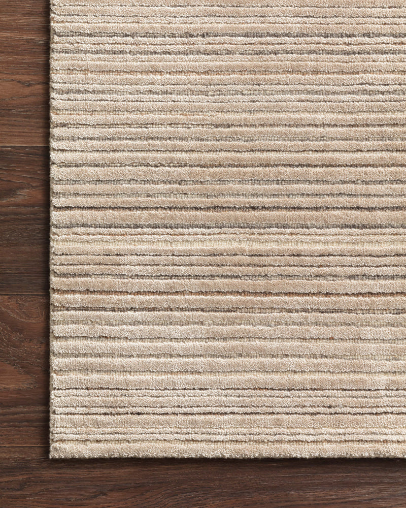 BELLAMY Collection Rug  in  OATMEAL Beige Accent Hand-Loomed Viscose/Acrylic