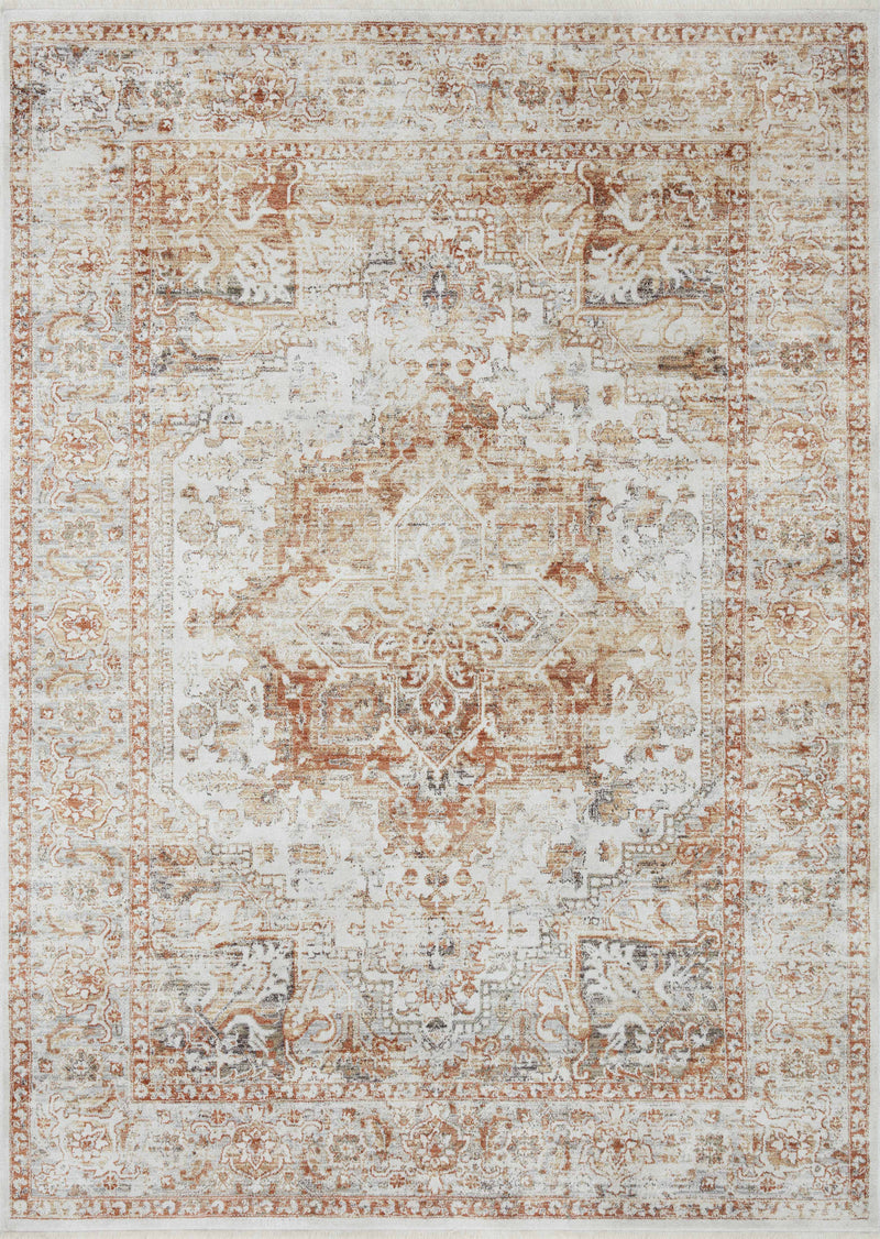 BONNEY Collection Rug  in  IVORY / SUNSET Ivory Medium-Large Power-Loomed Polyester