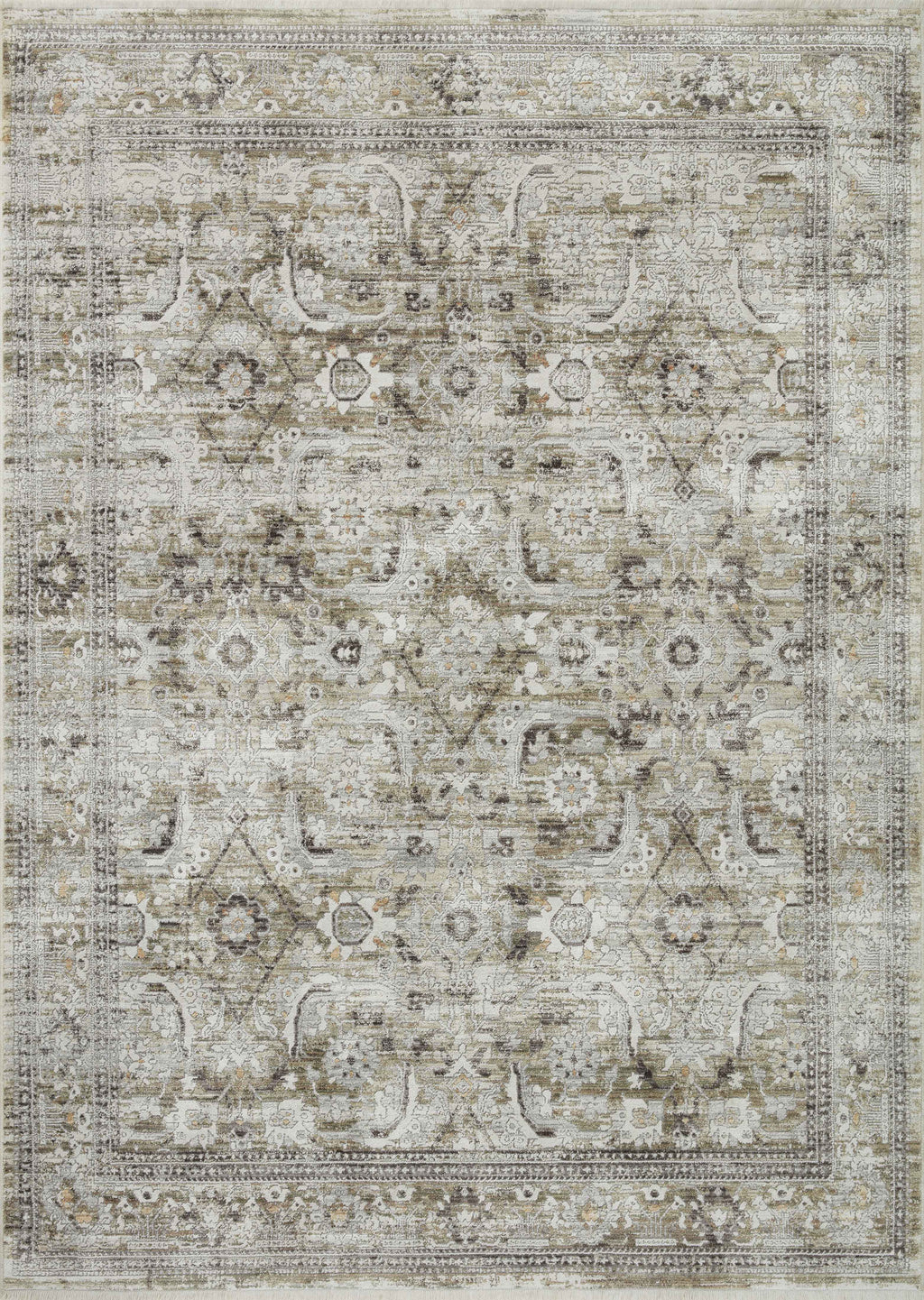 BONNEY Collection Rug  in  MOSS / STONE Green Medium-Large Power-Loomed Polyester