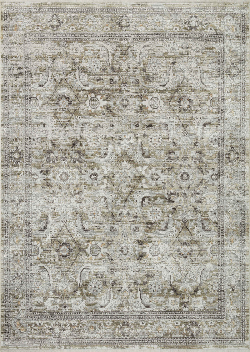 BONNEY Collection Rug  in  MOSS / STONE Green Medium-Large Power-Loomed Polyester