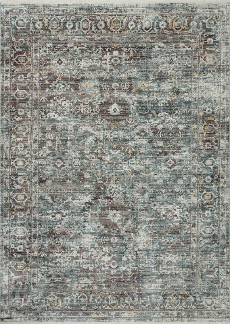 BONNEY Collection Rug  in  SLATE / TEAL Gray Medium-Large Power-Loomed Polyester