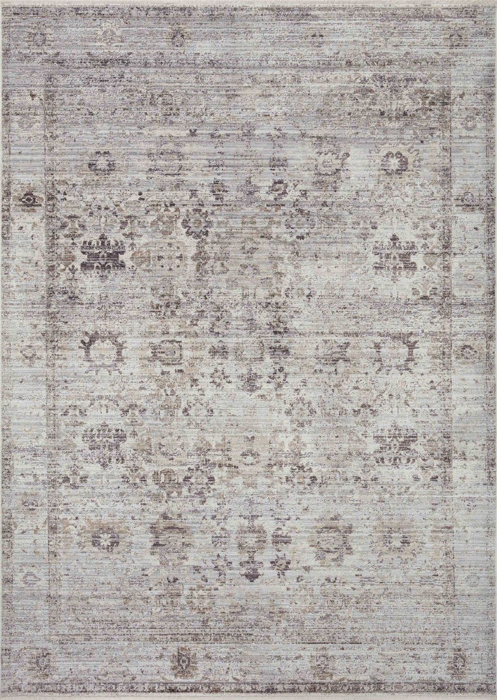 BONNEY Collection Rug  in  STONE / CHARCOAL Gray Medium-Large Power-Loomed Polyester