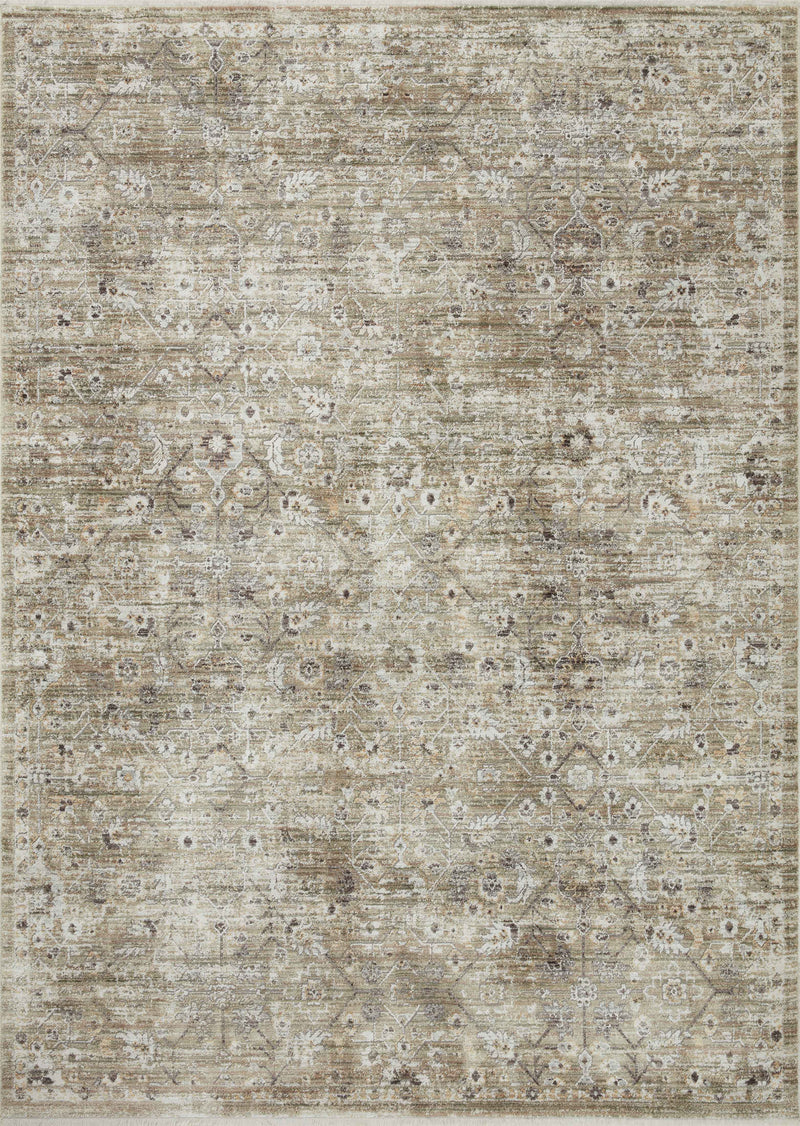 BONNEY Collection Rug  in  MOSS / BARK Green Medium-Large Power-Loomed Polyester