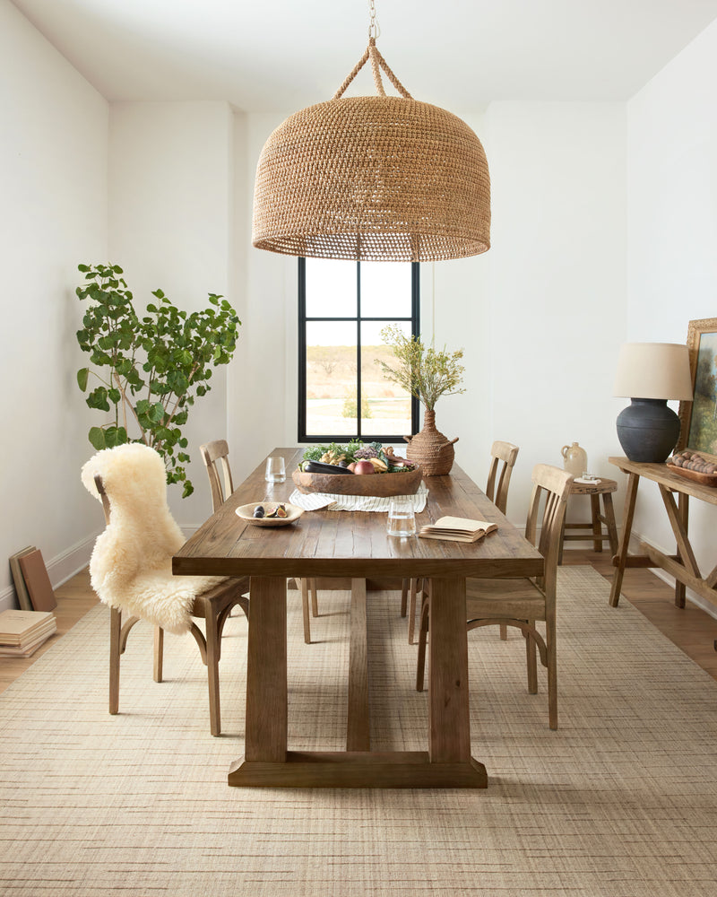Brooks Collection Wool/Viscose Rug  in  Oatmeal Brown Accent Hand-Woven Wool/Viscose