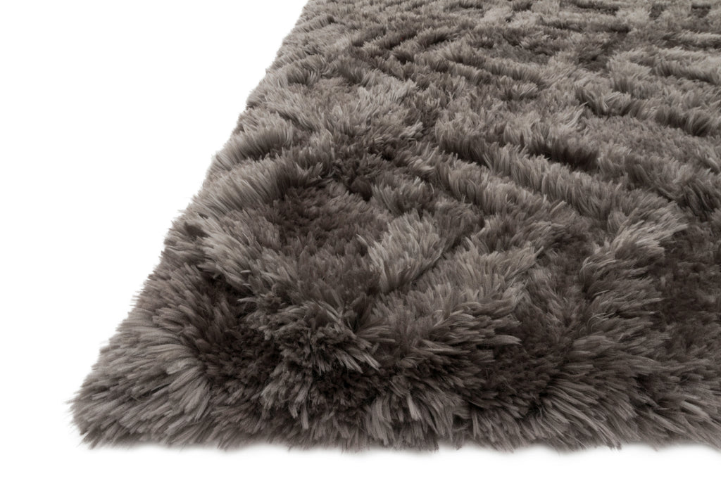 CASPIA Collection Rug  in  CHARCOAL Gray Small Hand-Tufted Polyester