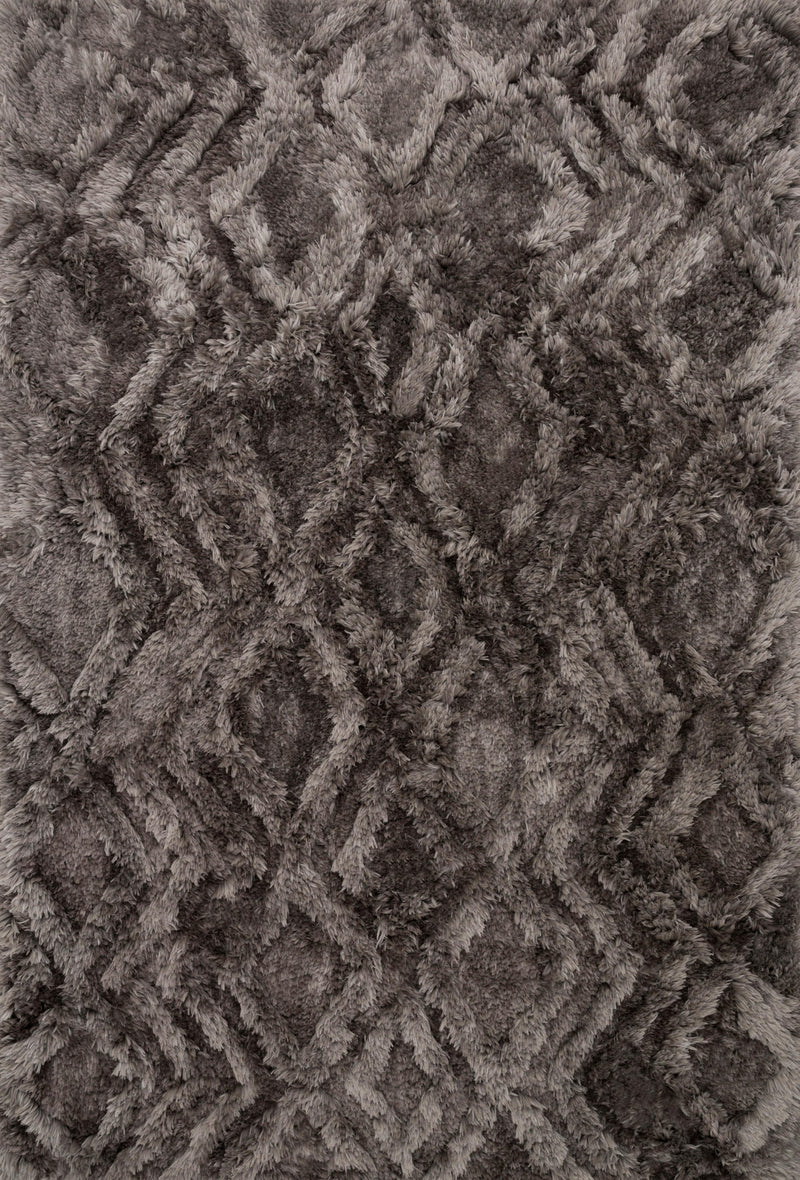 CASPIA Collection Rug  in  CHARCOAL Gray Small Hand-Tufted Polyester