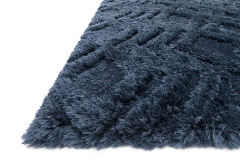 CASPIA Collection Rug  in  INDIGO Blue Small Hand-Tufted Polyester