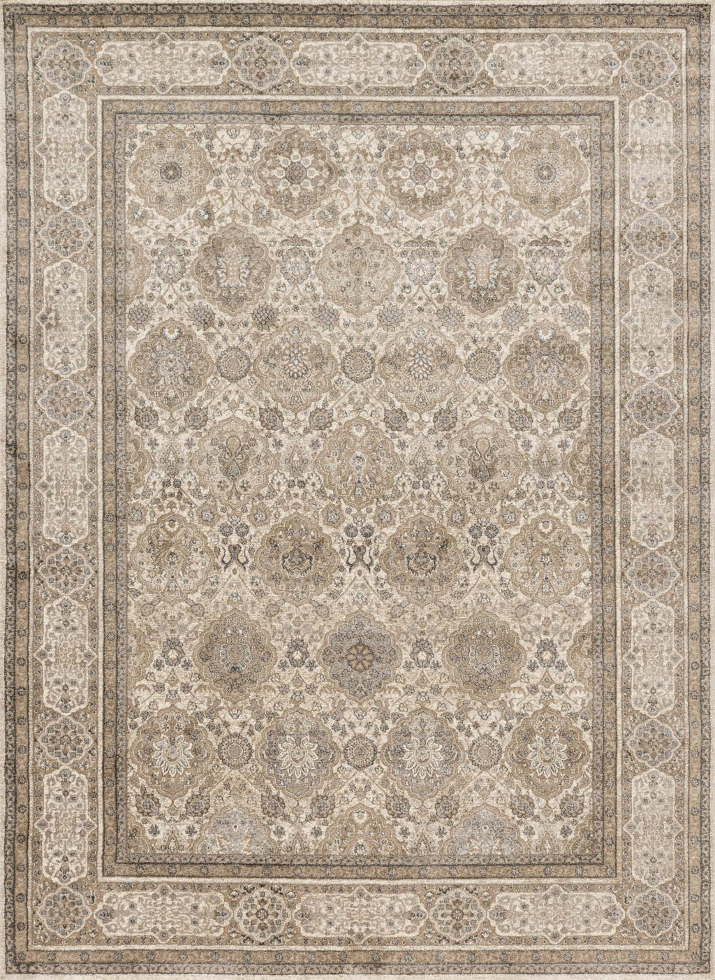 CENTURY Collection Rug  in  SAND / TAUPE Beige Runner Power-Loomed Polypropylene