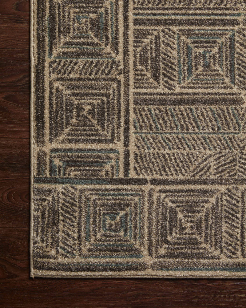 CHALOS Collection Rug  in  CHARCOAL / NATURAL Gray Accent Power-Loomed Polypropylene