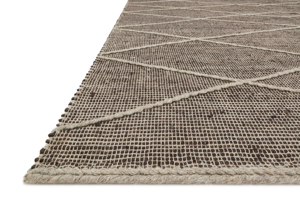 CORA Collection Rug  in  UMBER / NATURAL Beige Accent Hand-Woven Viscose/Acrylic