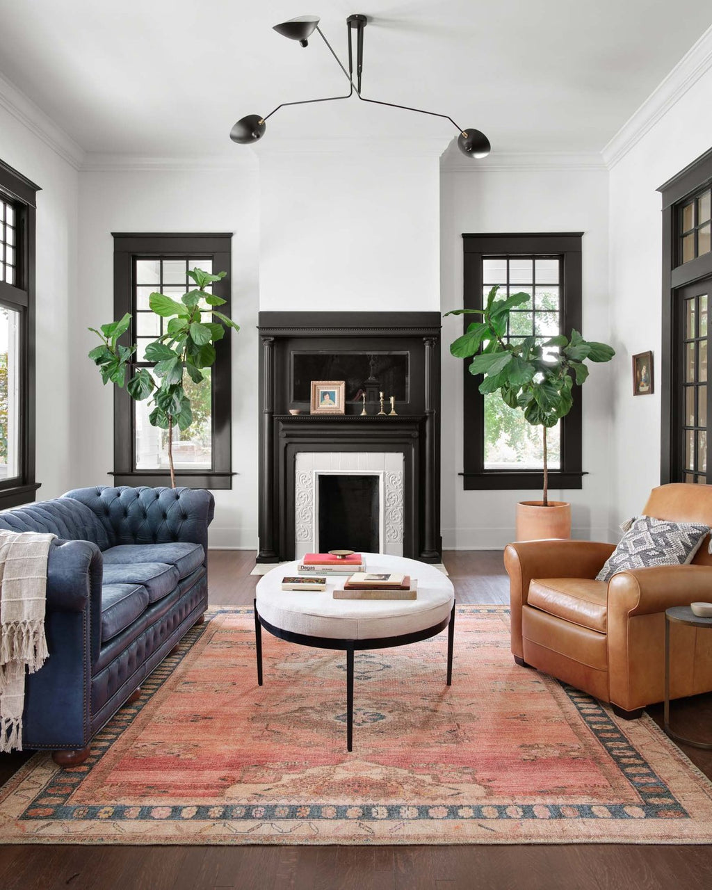 Magnolia Home by Joanna Gaines x Loloi Deven Collection Rug in Sunset / Indigo