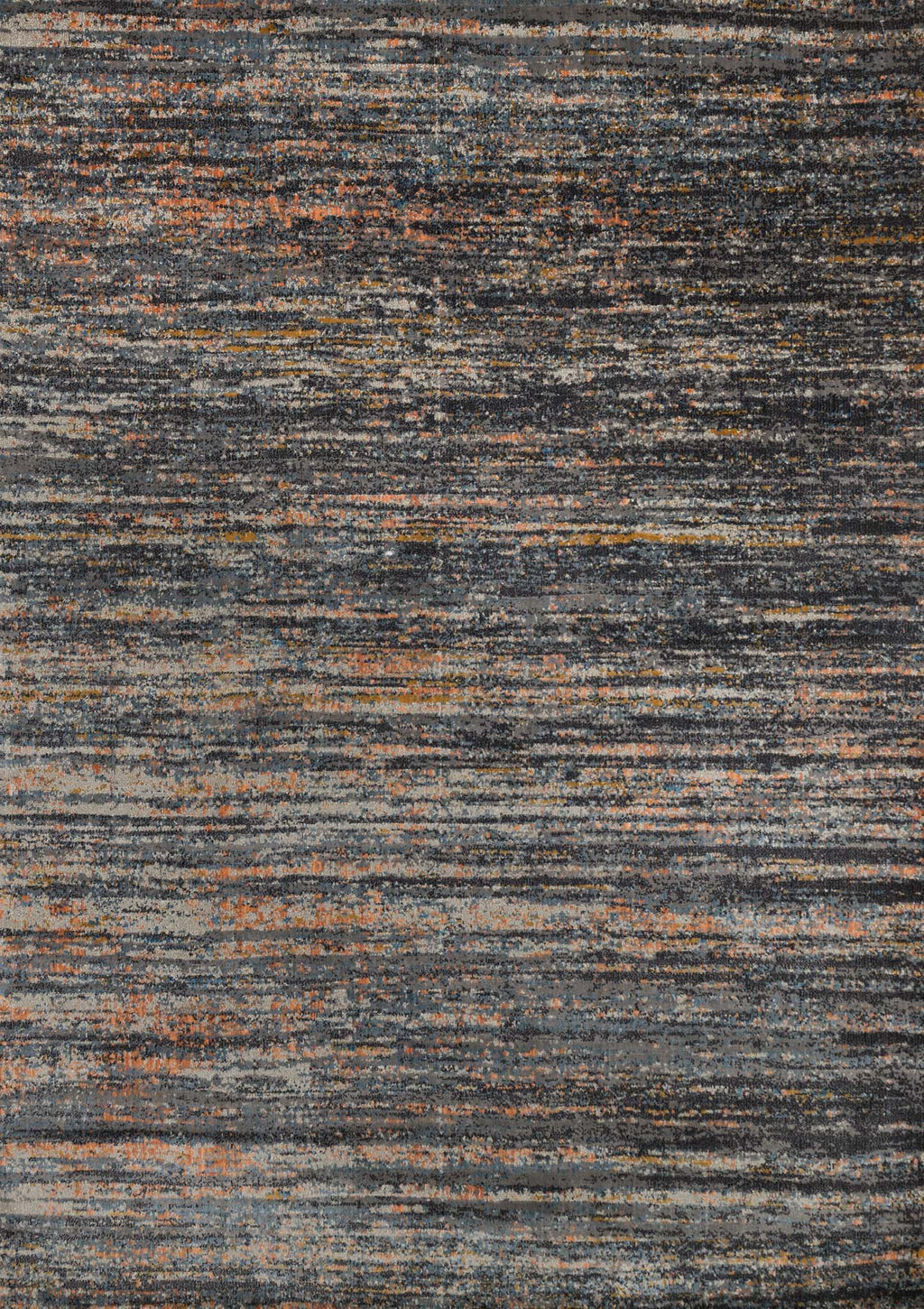DREAMSCAPE Collection Rug  in  SLATE / ORANGE Gray Runner Power-Loomed Polypropylene/Polyester