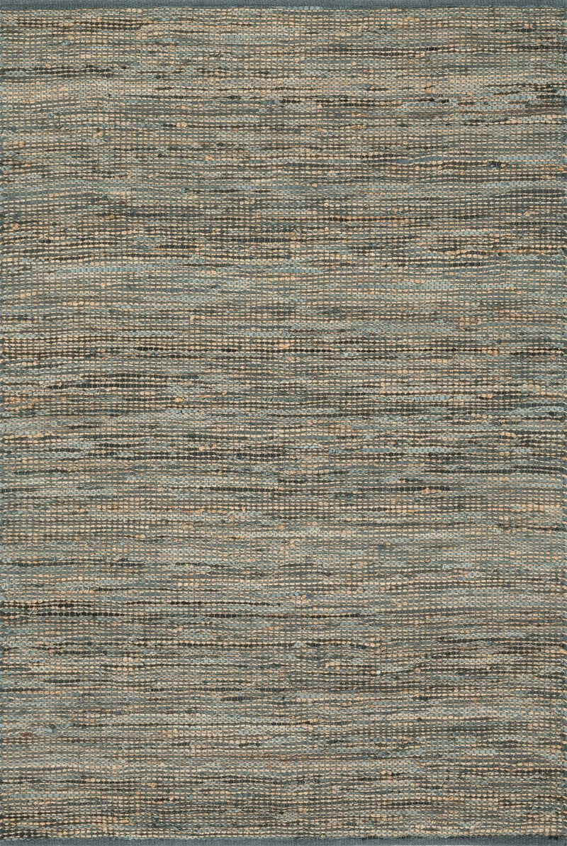 EDGE Collection Rug  in  GREY Gray Small Hand-Woven Jute/Hemp