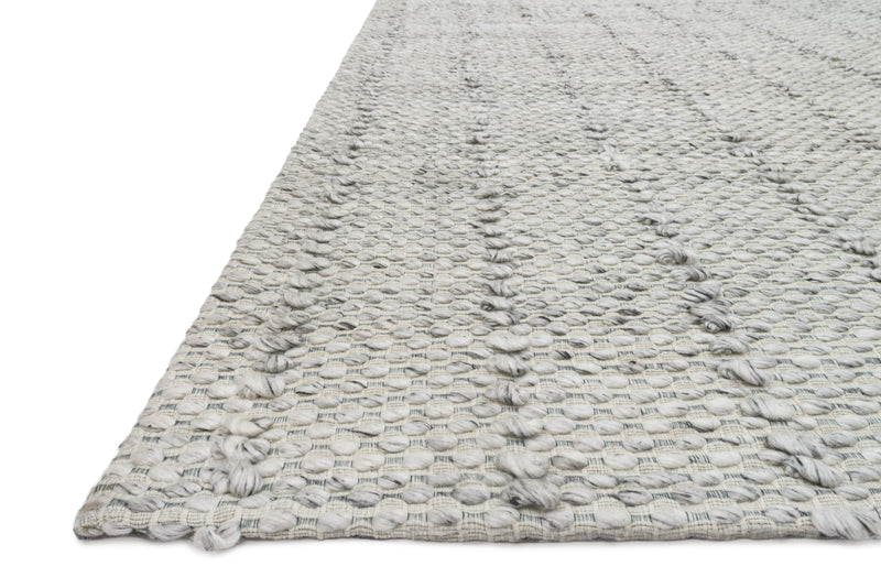 ELLISTON Collection Wool Rug  in  LT GREY Gray Accent Hand-Woven Wool