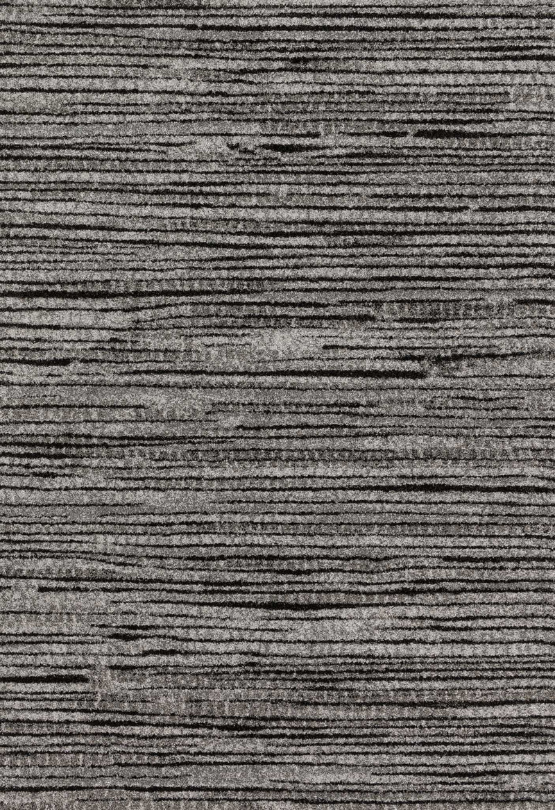 EMORY Collection Rug  in  GREY / BLACK Gray Runner Power-Loomed Polypropylene