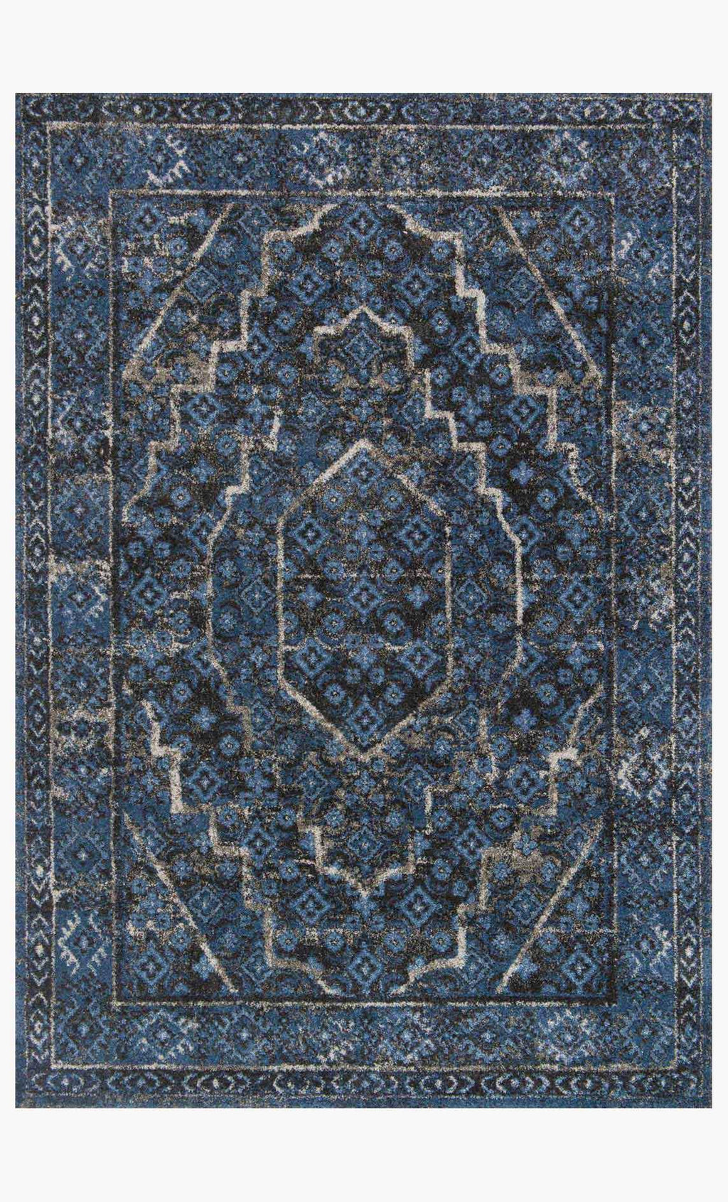 EMORY Collection Rug in DENIM / GREY