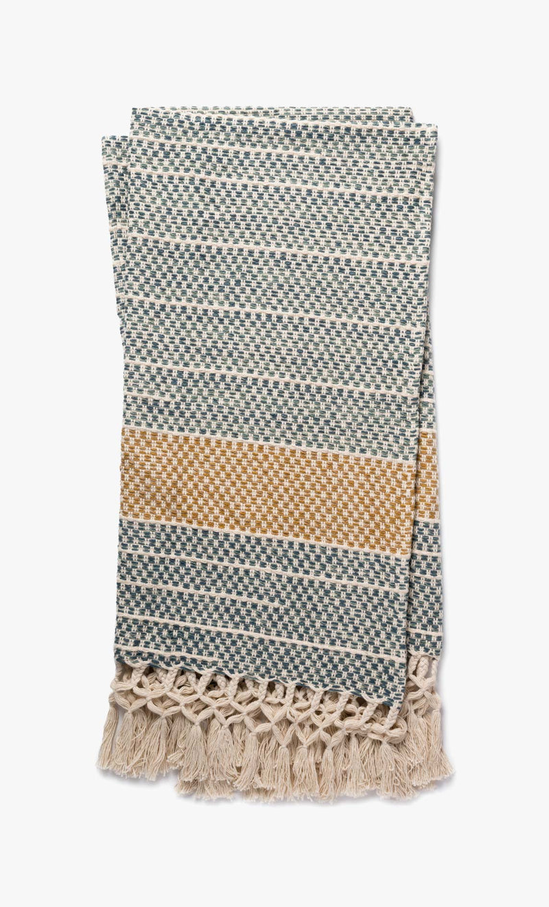 EMRY Throw in GREY / GOLD Gray Small Jute/Wool