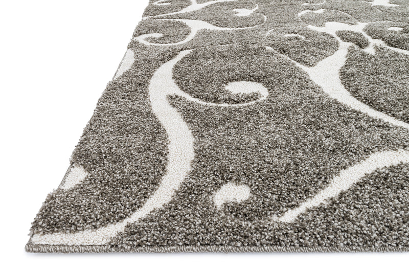 ENCHANT Collection Rug  in  SMOKE Gray Accent Power-Loomed Polypropylene