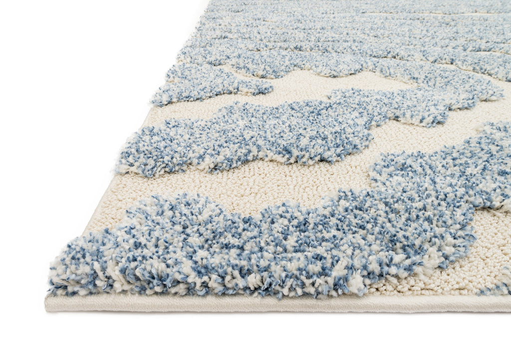 ENCHANT Collection Rug  in  IVORY / LT. BLUE Ivory Accent Power-Loomed Polypropylene
