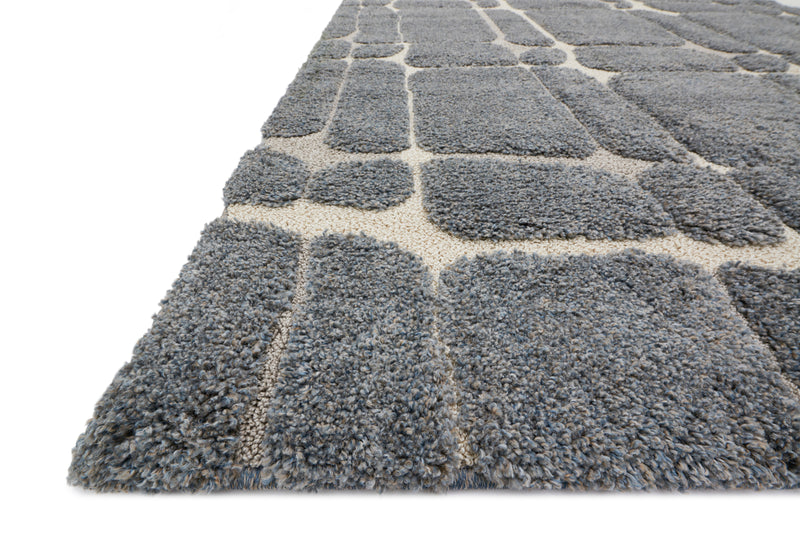 ENCHANT Collection Rug  in  SLATE / SAND Gray Small Power-Loomed Polypropylene