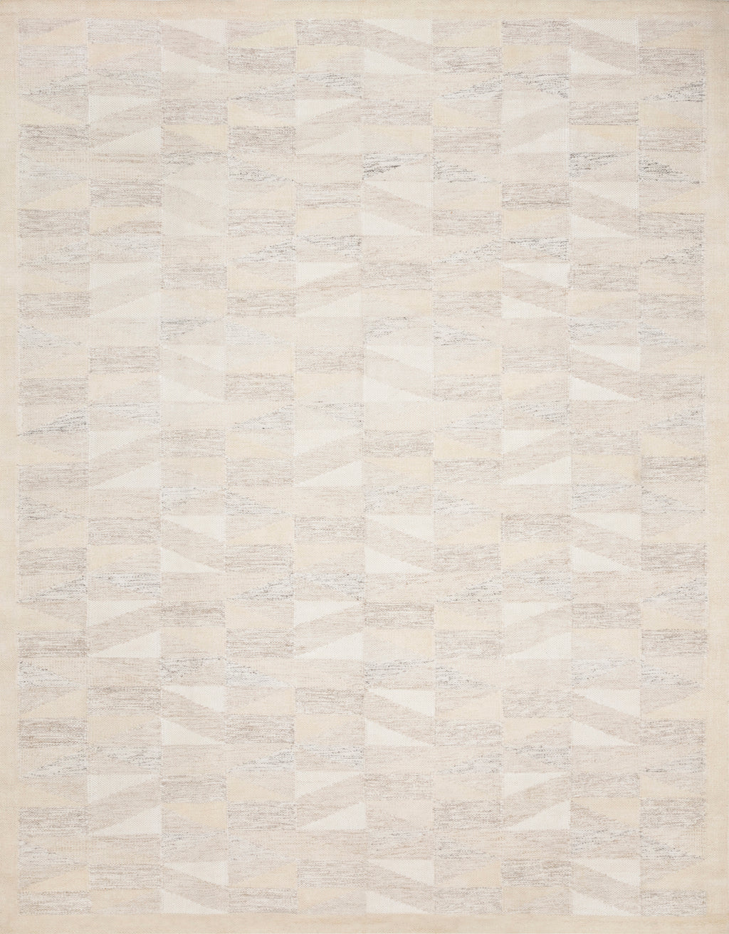 EVELINA Collection Wool Rug  in  NATURAL Beige Hand-Woven Wool