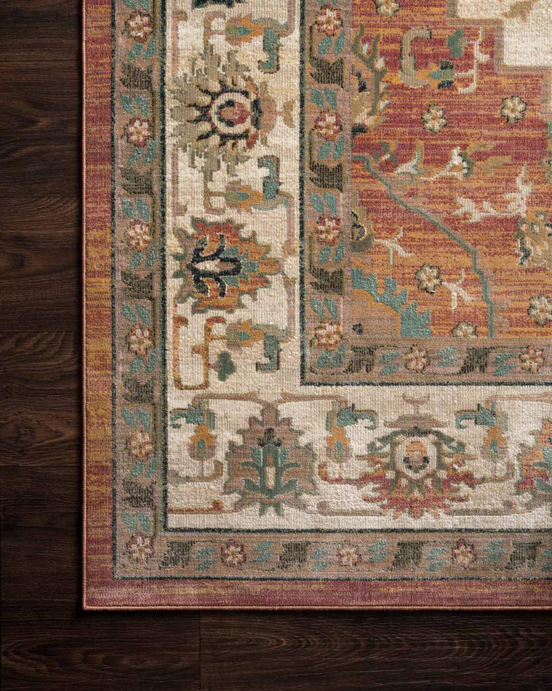 Evie Collection Rug in IVORY / TERRACOTTA