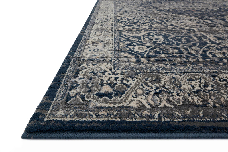 EVERLY Collection Wool/Viscose Rug in GREY / MIDNIGHT Gray Accent Power-Loomed Wool/Viscose