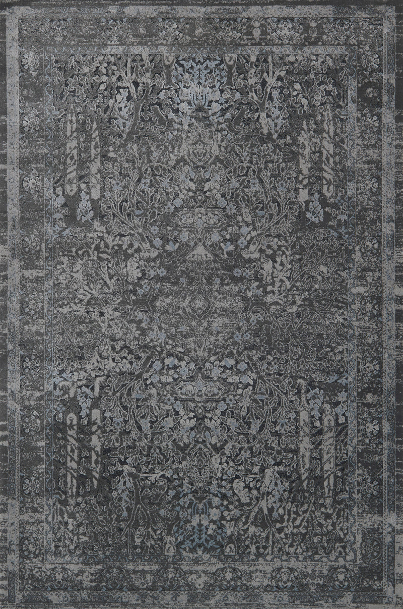 EVERLY Collection Wool/Viscose Rug in GREY / GREY Gray Accent Power-Loomed Wool/Viscose