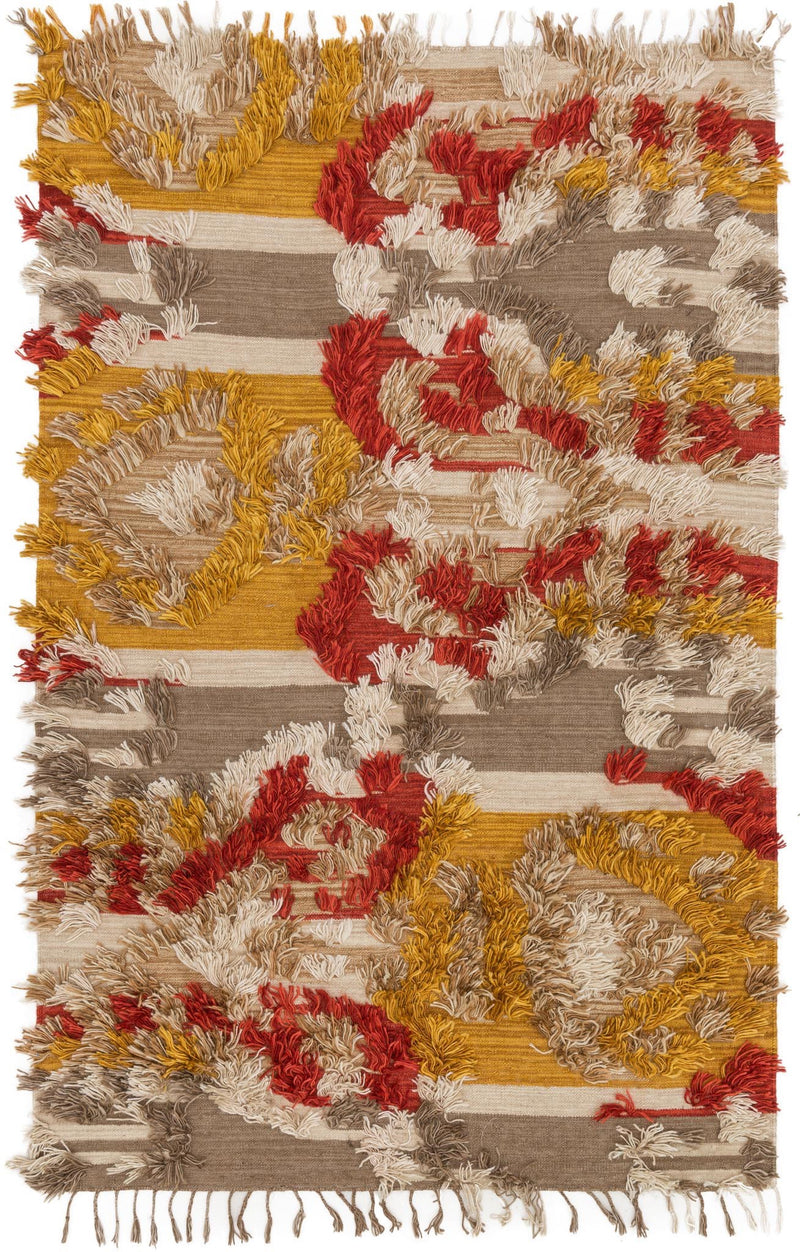 FABLE Collection Rug  in  CAMEL / SUNSET Beige Small Hand-Woven Viscose