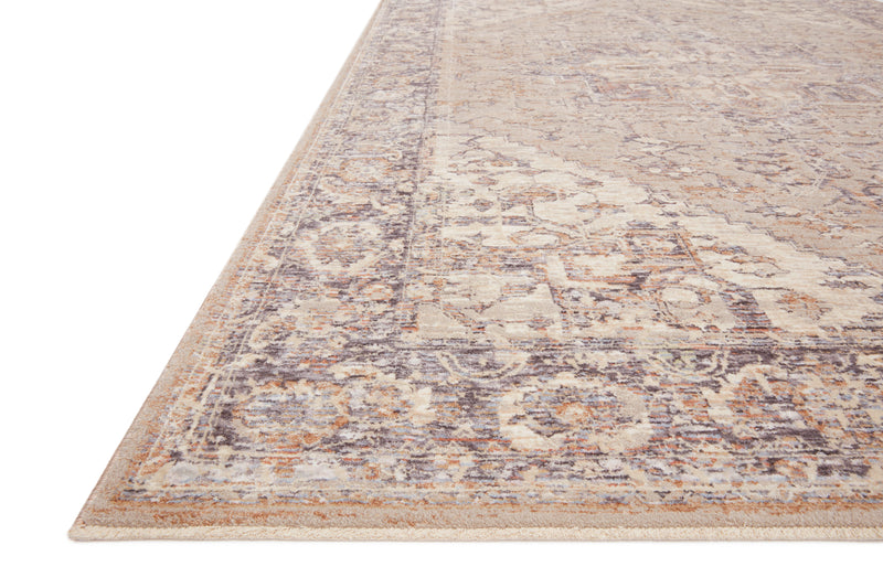 FAYE Collection Rug  in  Taupe / Denim Beige Accent Power-Loomed Jute/Wool