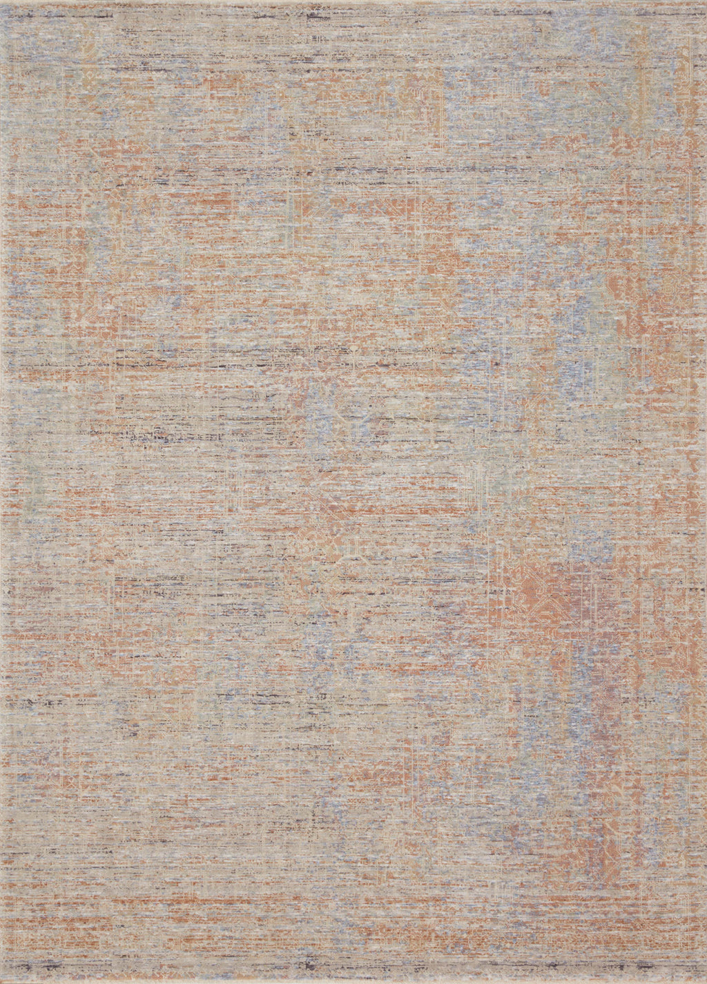 FAYE Collection Rug  in  Santa Fe / Blue Beige Accent Power-Loomed Jute/Wool