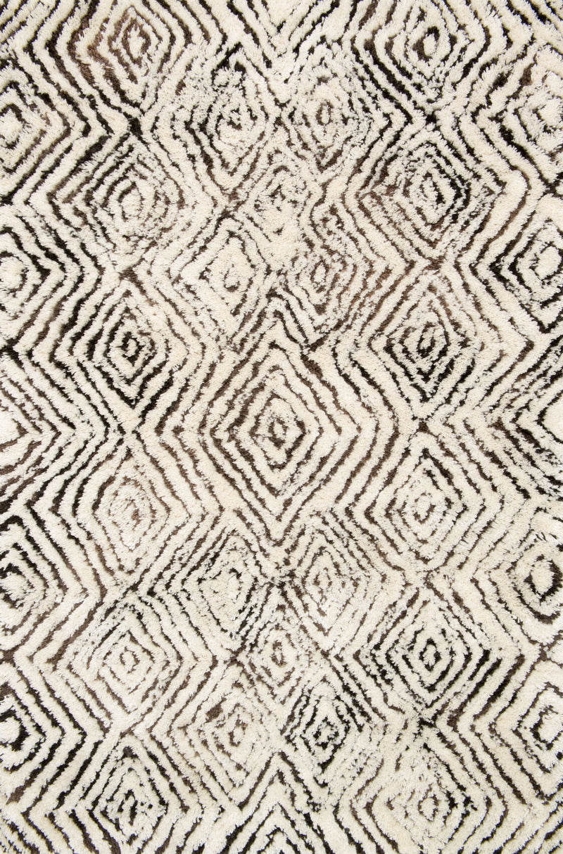 FOLKLORE Collection Rug  in  IVORY / GRANITE Ivory Small Hand-Woven Polyester/Wool