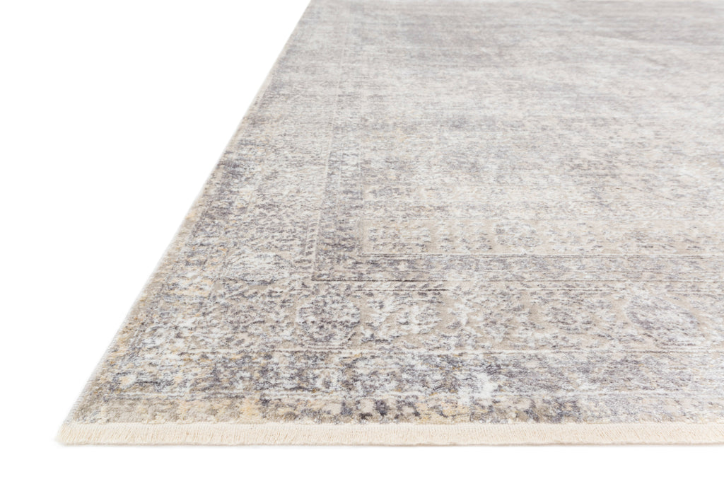FRANCA Collection Wool/Viscose Rug  in  SILVER / PEBBLE Gray Accent Power-Loomed Wool/Viscose