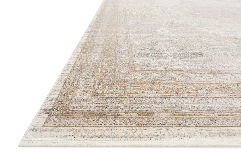 GEMMA Collection Rug  in  SAND / IVORY Beige Runner Power-Loomed Viscose/Acrylic