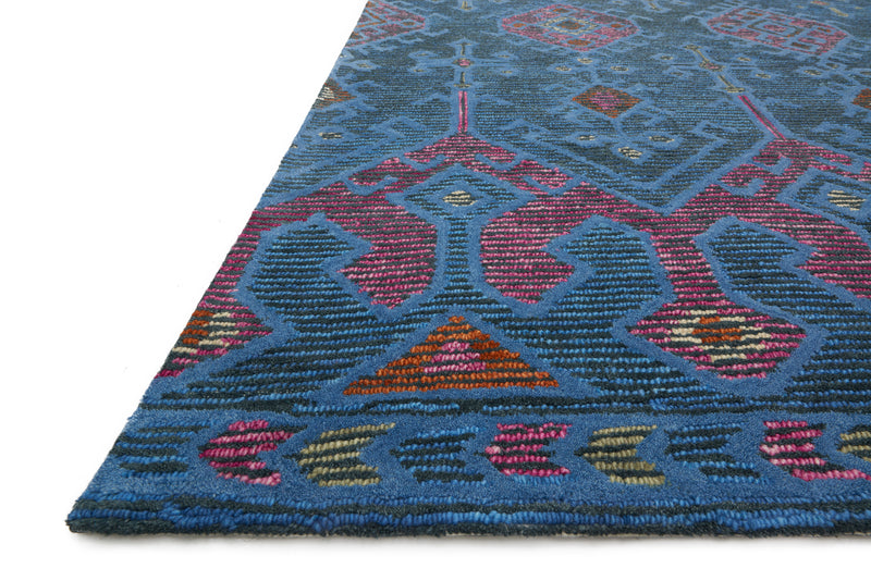 GEMOLOGY Collection Wool Rug  in  BLUE / PLUM Blue Runner Hand-Tufted Wool