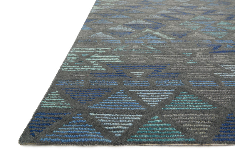 GEMOLOGY Collection Wool Rug  in  NAVY GREY Gray Runner Hand-Tufted Wool