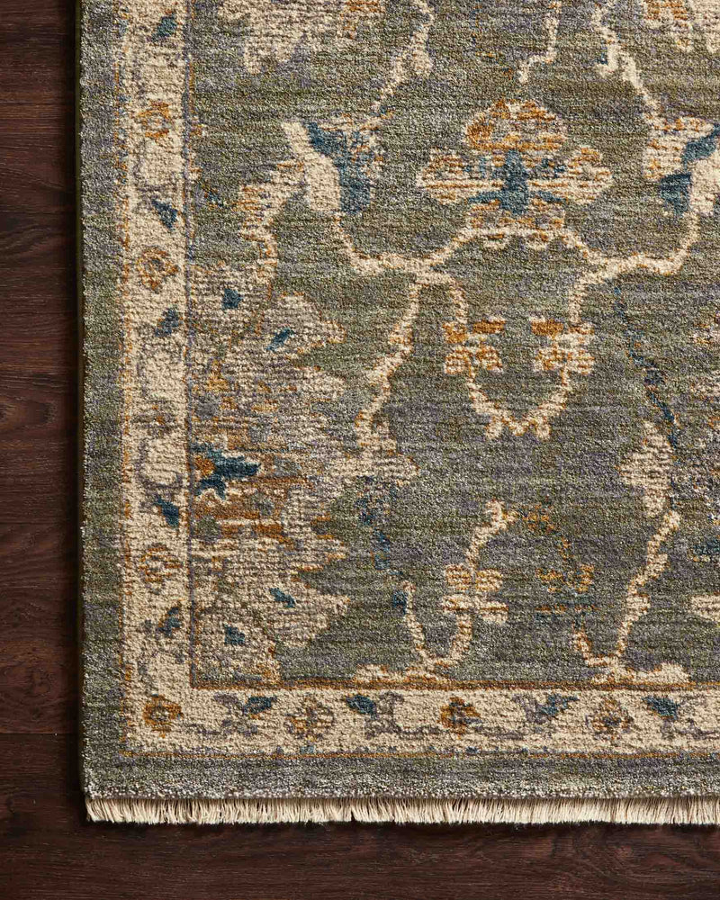 GIADA Collection Rug  in  Sage / Gold Green Accent Power-Loomed Viscose