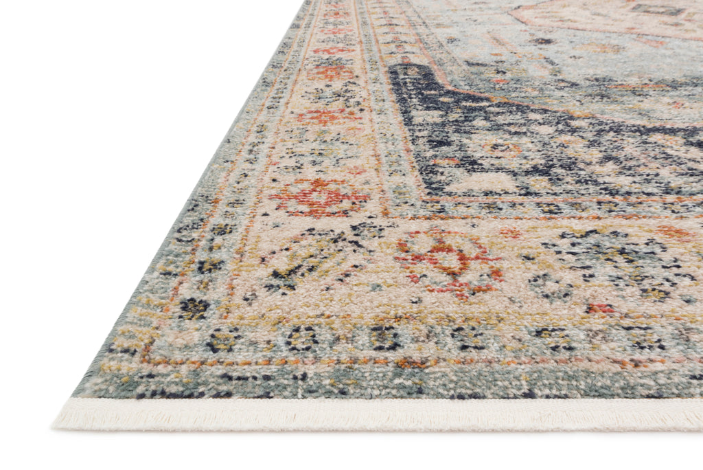 GRAHAM Collection Rug  in  BLUE / ANT. IVORY Blue Accent Power-Loomed Polypropylene