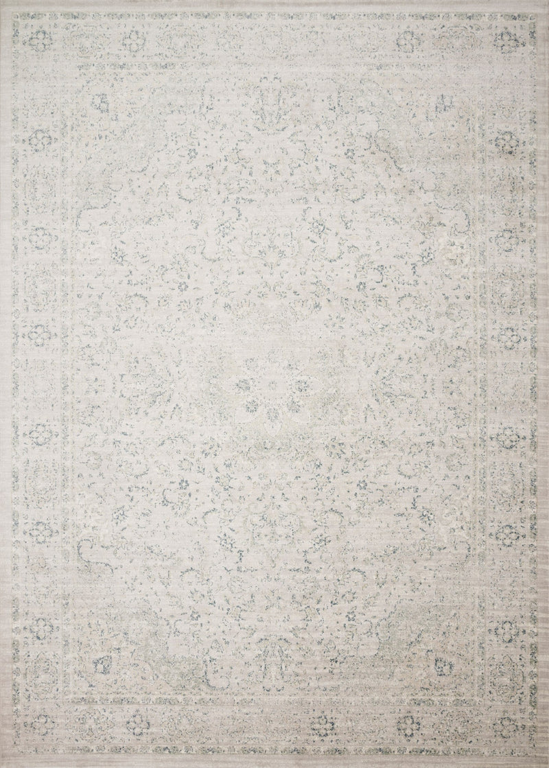 GRIFFIN Collection Rug  in  STONE / BLUE Gray Runner Power-Loomed Viscose