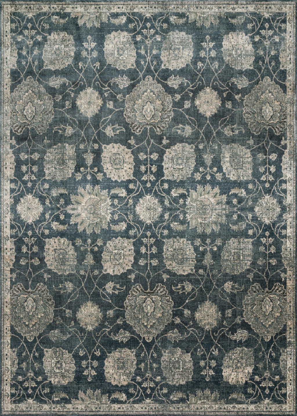 GRIFFIN Collection Rug  in  MIDNIGHT Blue Runner Power-Loomed Viscose