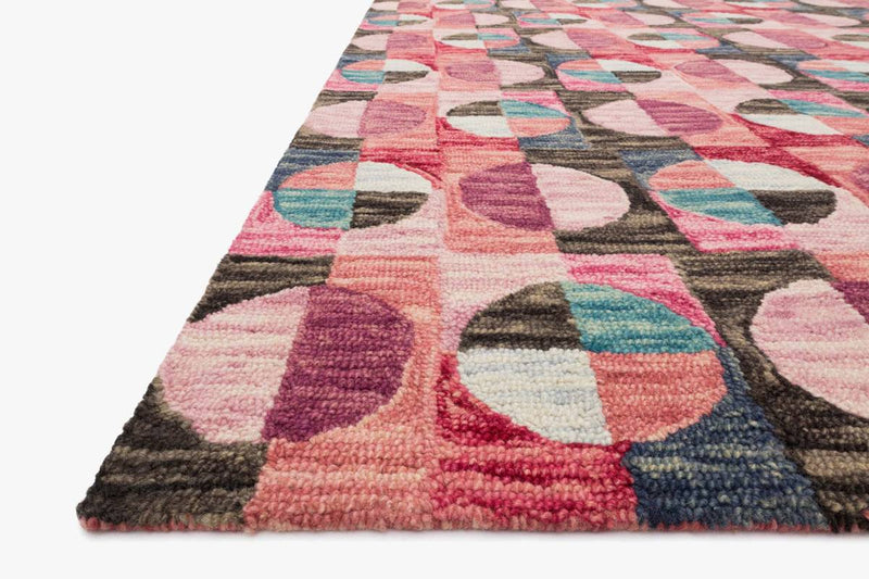 HALLU Collection Rug  in BERRY / CHARCOAL