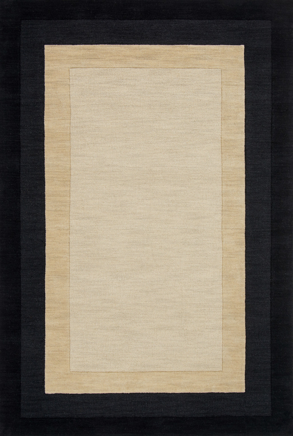 HAMILTON Collection Wool Rug  in  IVORY / CHARCOAL Ivory Small Hand-Loomed Wool