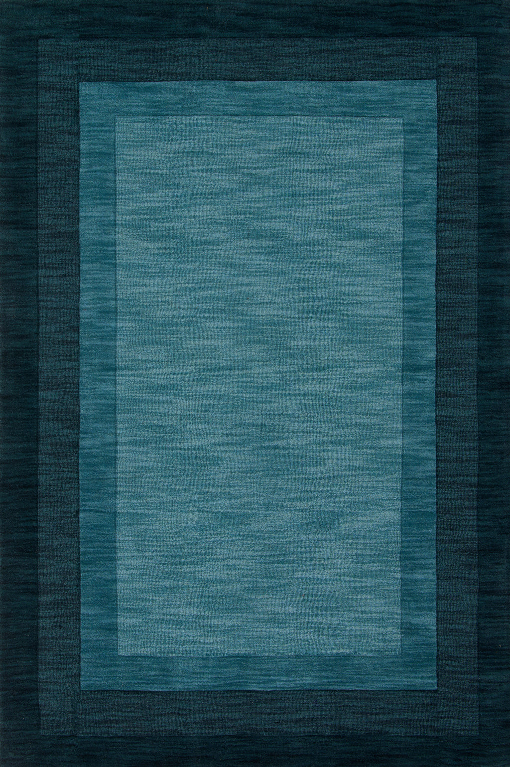 HAMILTON Collection Wool Rug  in  TEAL Blue Small Hand-Loomed Wool
