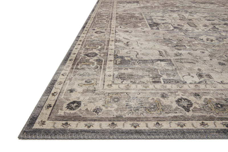 HATHAWAY Collection Rug  in  STEEL / IVORY Gray Accent Power-Loomed Polyester