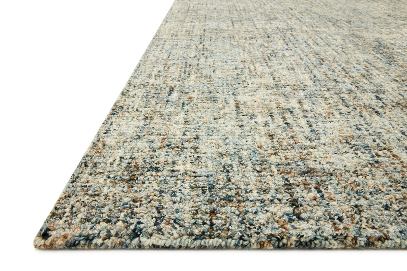 HARLOW Collection Wool Rug  in  OCEAN / SAND Blue Hand-Tufted Wool