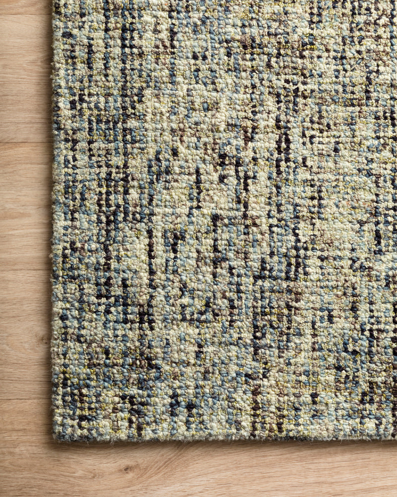 HARLOW Collection Wool Rug  in  OLIVE / DENIM Green Hand-Tufted Wool