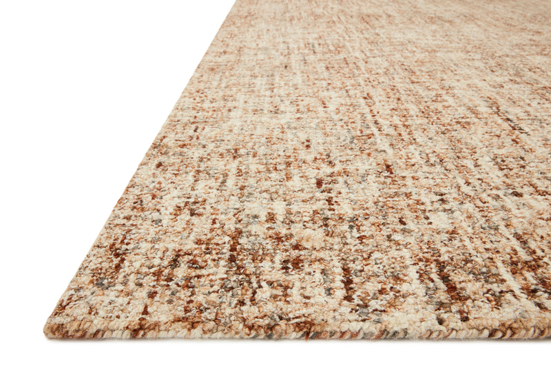 HARLOW Collection Wool Rug  in  RUST / CHARCOAL Rust Hand-Tufted Wool