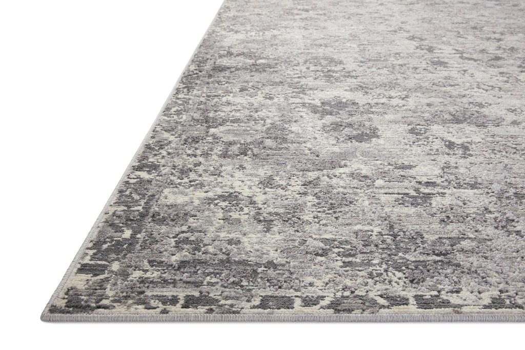 INDRA Collection Rug  in  Charcoal / Silver Gray Accent Power-Loomed Polypropylene/Polyester