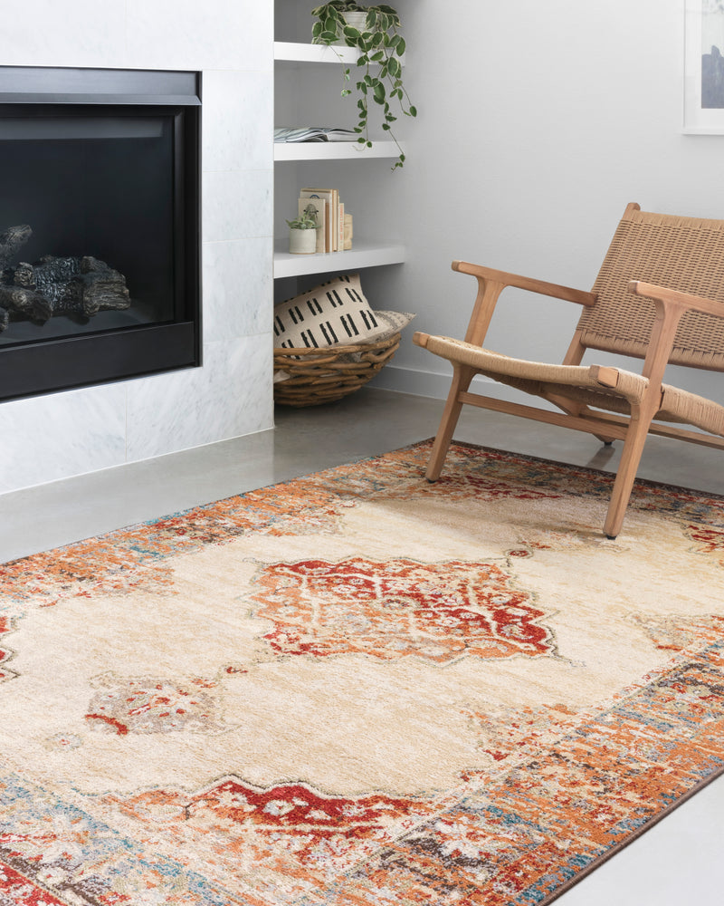 ISADORA Collection Rug  in  ANT. IVORY / SUNSET Beige Accent Power-Loomed Polypropylene